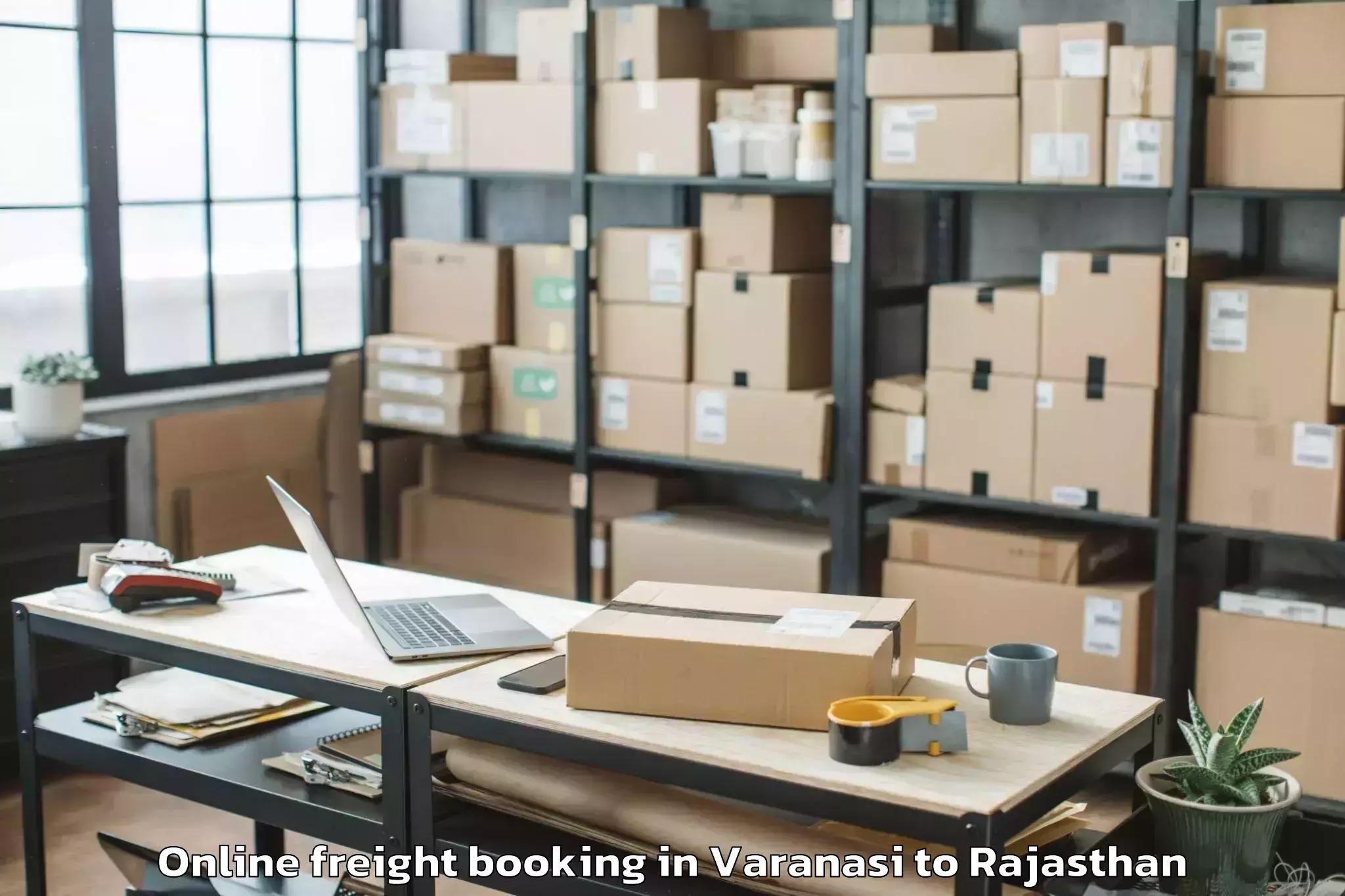 Trusted Varanasi to Bandikui Online Freight Booking